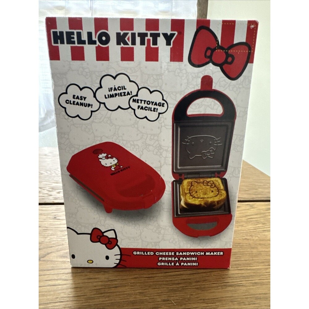 Hello Kitty Grilled Cheese Sandwich Maker Red Non Stick Cast Aluminum Plate